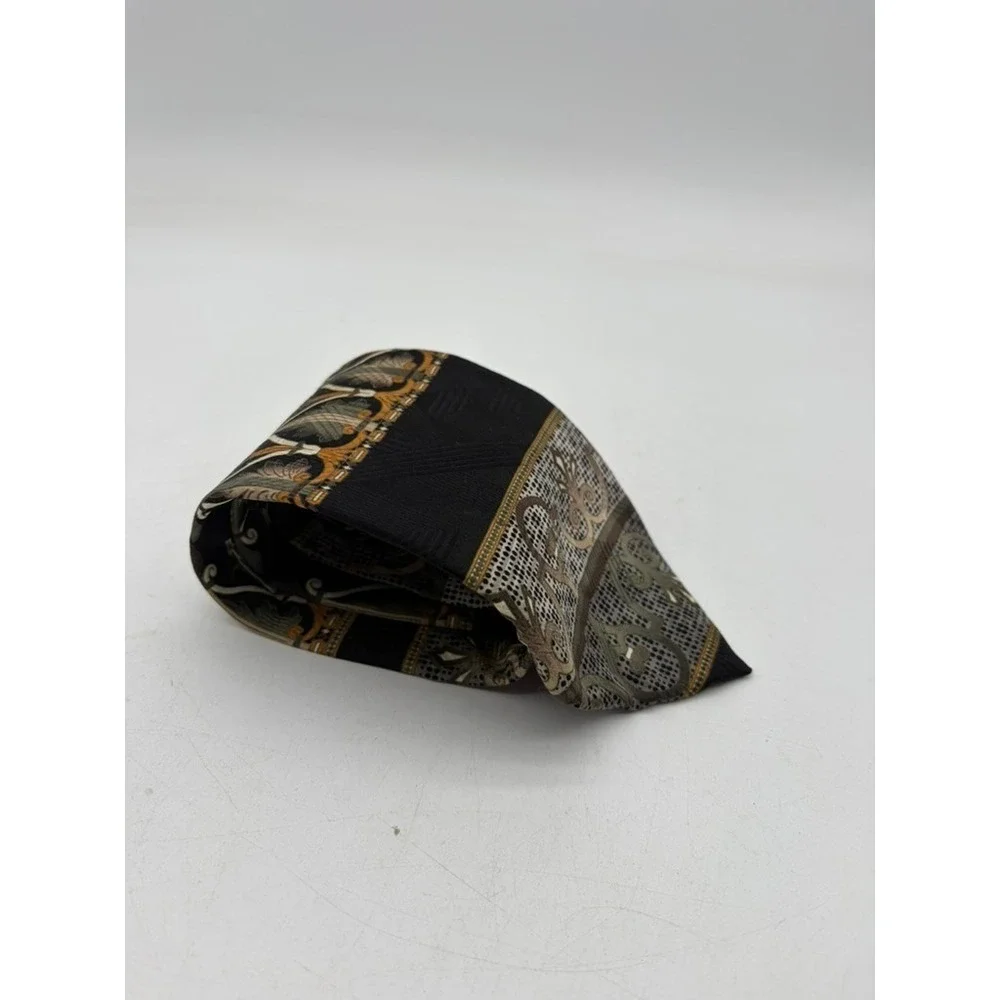 Vintage Givenchy Tie Multicolor‎ Print Classic 100% Silk Geometric Size 58